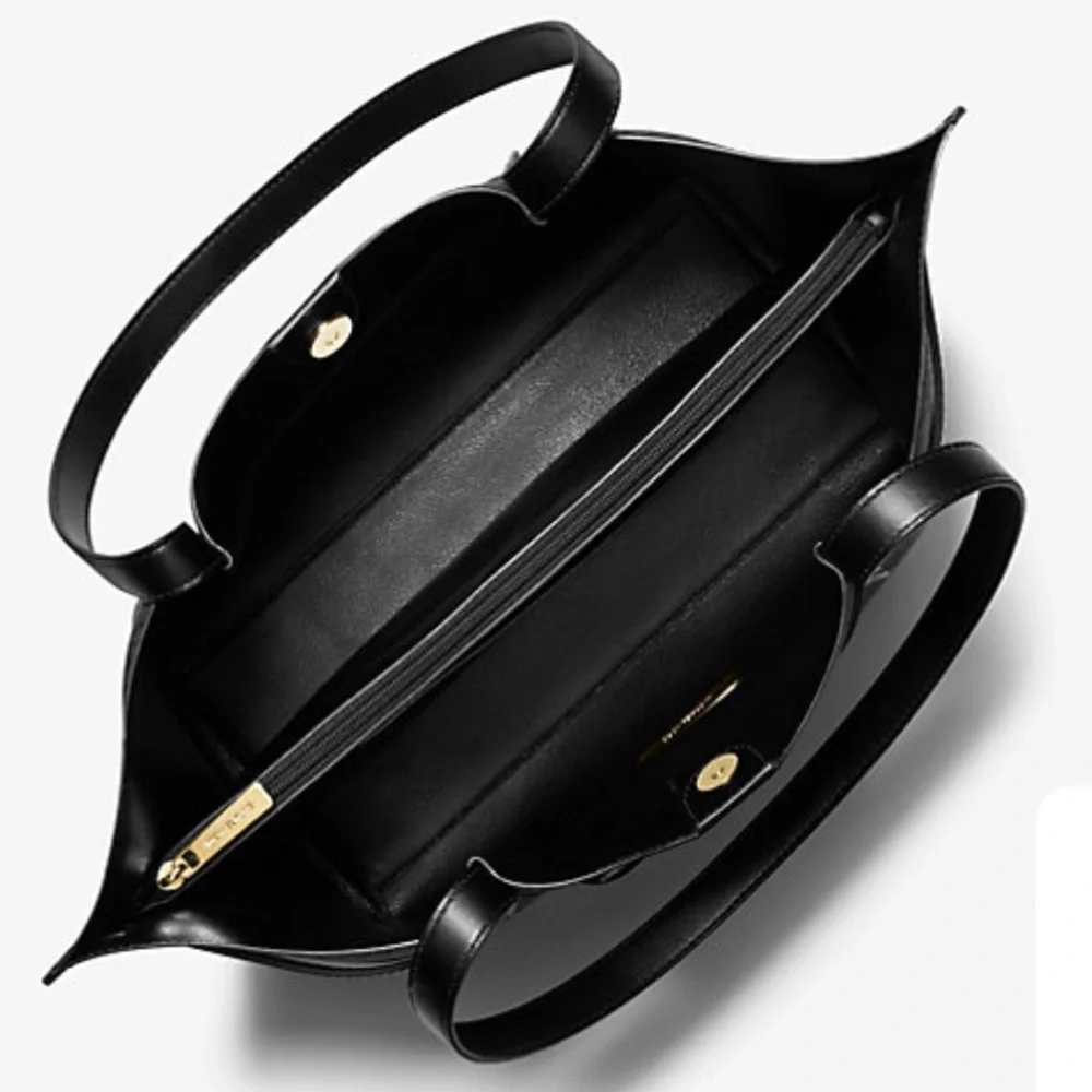 MICHAEL KORS BLACK SIGNATURE COLOR  Emilia Large Logo Tote Bag